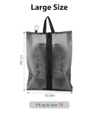 2 Pack Shoe Bags for Travel (Black / Large)