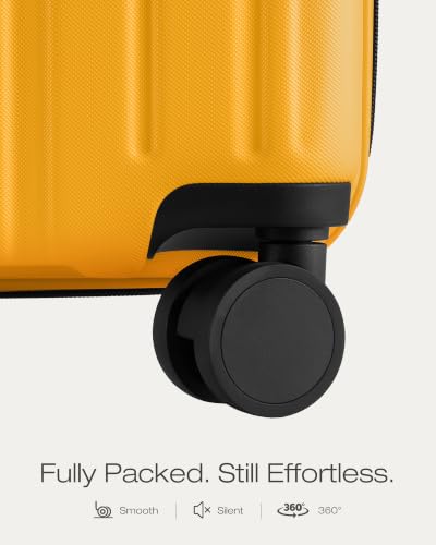 Luggage Set Light and Durable Hardshell (Yellow2.0 / 3-Piece Set (20/24/28))