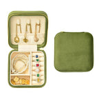 Travel Jewelry Case (F-Avocado Green / Medium Square)