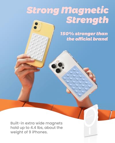 Magnetic Suction Mirror Window Phone Holder (Frost White)