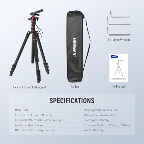 Basics Camera Tripod Monopod (TP08)