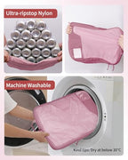 4 Set Compression Packing Cubes for Travel Essentials (Dusty Rose-Compress)