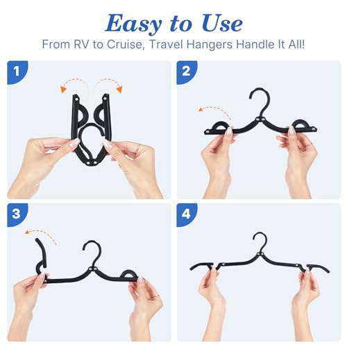 Black Travel Hangers 10 Pack (10 Pack / Black)