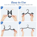 Black Travel Hangers 10 Pack (10 Pack / Black)