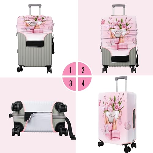 Travel Luggage Cover Suitcase Protector Fits 18 (Travel-6 / L(25-28in))