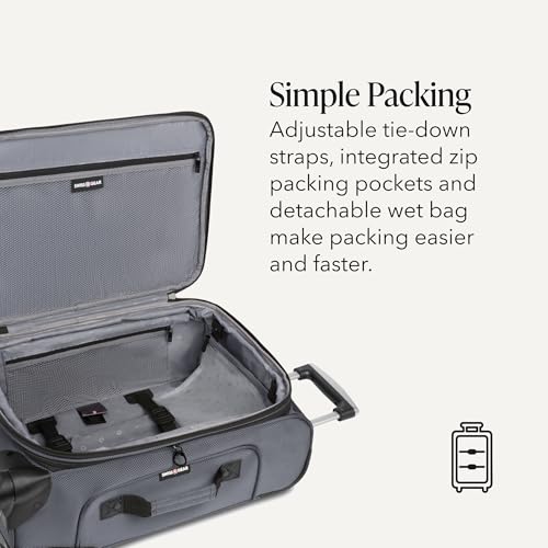 Sion Carry On Spinner Luggage (Carry-On 21-Inch / Dark Grey)