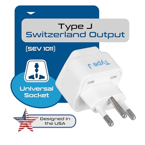 Switzerland Travel Plug Adapter (Off-White)