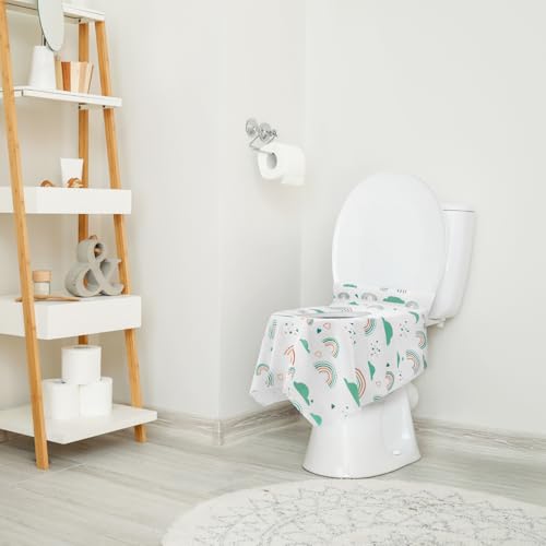 30 Pcs Toilet Seat Covers Disposable for Toddlers & Adults (Rainbow / 30Pack)