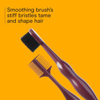 Conair Slick Back Tail Comb Set, 3-Pack with Fine Tooth Tail Comb, Edge Brush, and Smoothing Brush for Teasing, Parting, and Smoothing Sleek Hair Styles, Control Hair Flyaways
