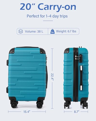 Hardside ABS Luggage (purple / Small (20 In))