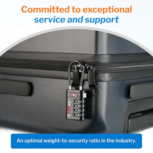 Open Alert Indicator TSA Approved Luggage Locks 4 Digit Combination TSA Travel Locks with TSA008 (Black)