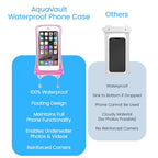 Floating Waterproof Phone Pouch Case Universal for iPhone Android (Pink)