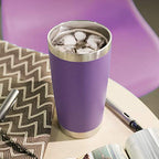 20oz Stainless Steel Tumbler Bulk with Lid (12 Count (Pack of 1) / Powder Purple)