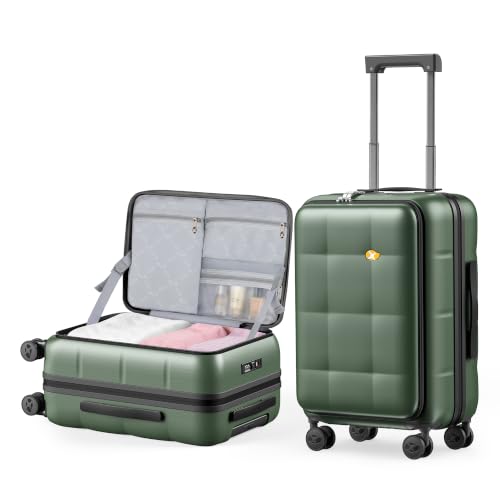 20 Inch Expandable Carry On Luggage Airline Approved (20 inch / Dark Green)