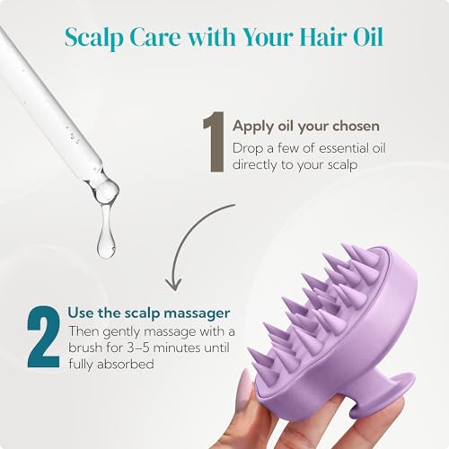 2 Pack Large Scalp Massager Scrubber Shampoo Brush for Hair Growth (New Purple & Green)