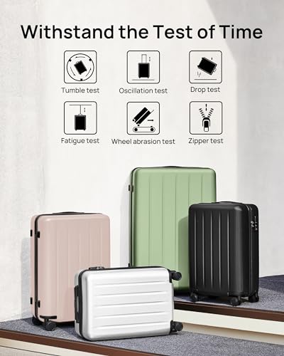 Carry On Suitcase (06-Solid White (Danube) / Carry-On 20-Inch)