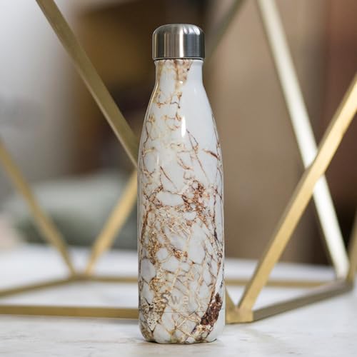 Stainless Steel Water Bottle (Calacatta Gold / 17 Ounces)