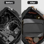 Double Layer Cable Organizer Bag (Dark Grey / Double Layer)