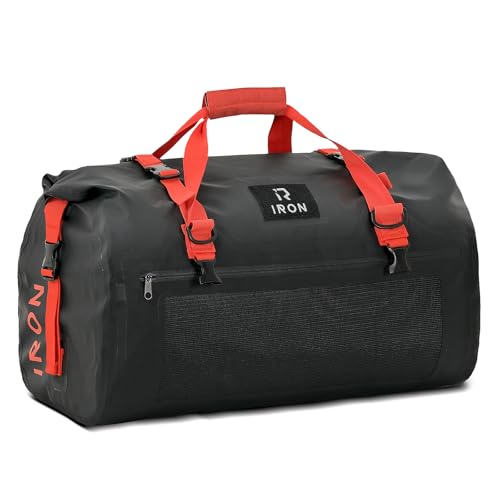 Waterproof Motorcycle Duffel Bag Tail Bag 70L Dry Bags Luggage (70L / Black)