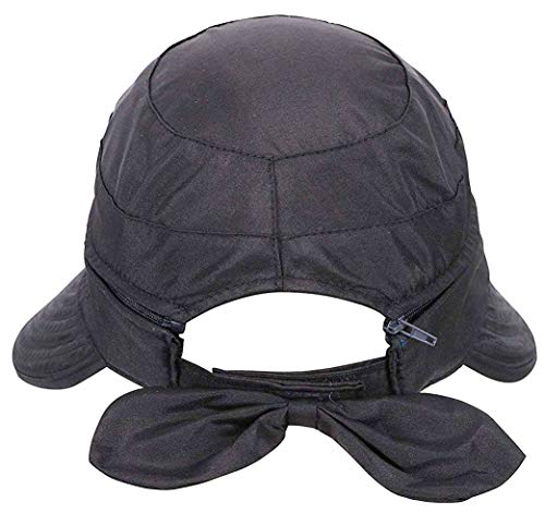 Sun Hats for Women with UV Protection Wide Brim Sun Hat Visor Summer Beach Outdoor Foldable Womens Cap (One Size-Medium / Black)