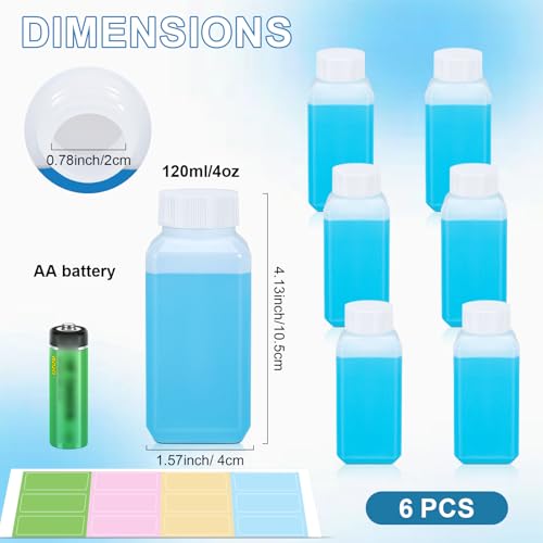 4oz Leak Proof Plastic Bottles with Caps (Translucent / 4oz)