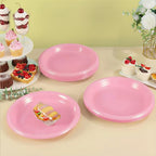 50 Pcs 10 Inch Pink Plastic Plates (Pink / 50 Pcs)