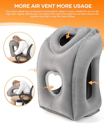 Travel Pillow (Grey (Head Heart-shape&sloping Base) / Medium)