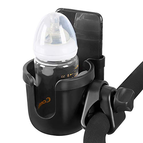 Stroller Cup Holder with Phone Holder (All Black & All Black)