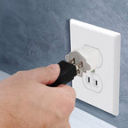 8 Pack ETL Listed 3 Prong to 2 Prong Adapter Converter (8 Pack / A-Ivory White)