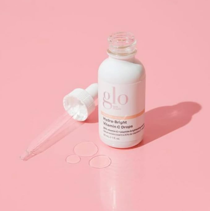 Glo Skin Beauty Hydra-Bright Vitamin C Drops - 20% Vitamin C + Peptide Brightening Serum - Formerly Daily Power C+ Serum