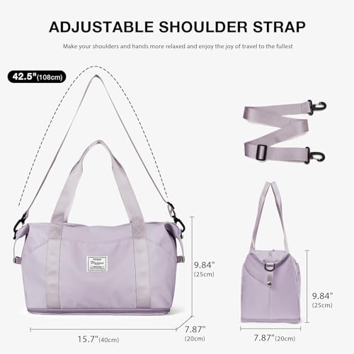 Large Duffle Bag For Travel Women Men TSA Approved Personal Item Work Bag (A19-purple-expandable / Large)
