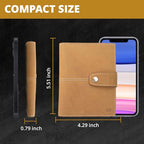 Passport Holder with Airtag Slot and RFID Blocker (03 Camel Brown)