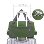 15 Inch Small Carry On Bags for Airplanes Spirit Airlines Personal Item Bag Underseat Foldable Travel Duffle Gym Bags for Women Men (ArmyGreen / 20L)