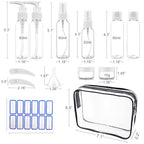 13 Pack 2oz TSA Approved Travel Size Bottles for Toiletries (White-13pcs)