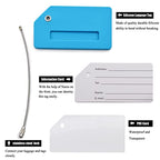 7 Pack Silicone Luggage Tags for Suitcases (Set of 7 / Multicolored)