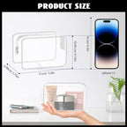 16 Pieces Small Clear Makeup Bag PVC Zippered Pouches (16pcs White S)