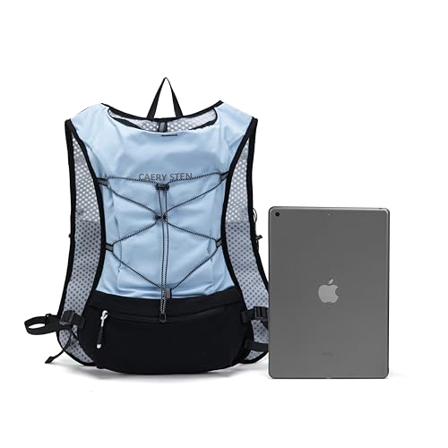 Lightweight Hydration Backpack Running Vest with 1.5L Water Bag（Light Blue (Light blue / Standard)
