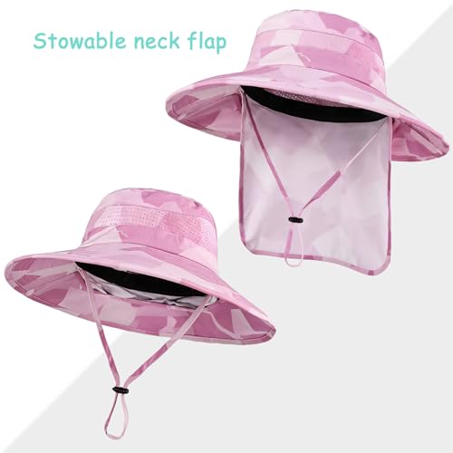 Sun Hats for Men Women (Camopink)