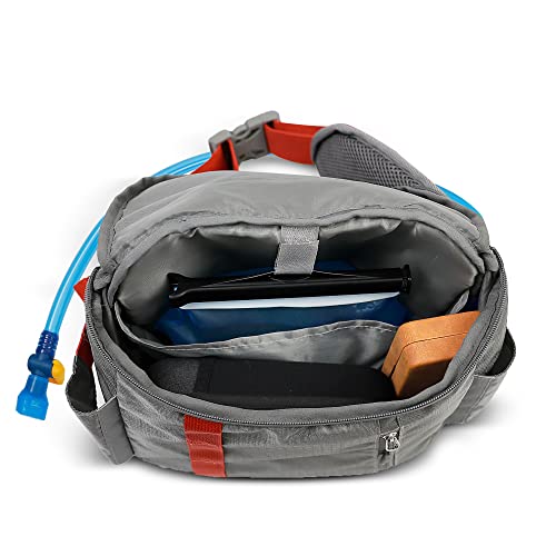 Hydration Waist Pack Hip Pack Running Fanny Pack with 1.5 L Water Bladder for Biking Hiking Gray (Gray / 1.5L Bladder)