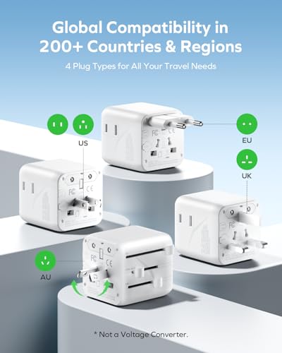 Mini Universal Travel Adapter for US (12W / White)