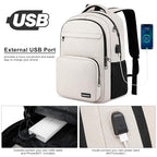Backpack for School (Beige / 15.6 Inch)