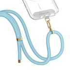 8mm Rope Cross Body Strap with Card (8mm / Baby Blue With Gold Clasp)