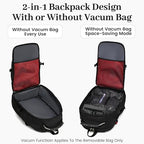 Vacuum Seal Backpack for Travel with Pump (17.3 / Black Q)