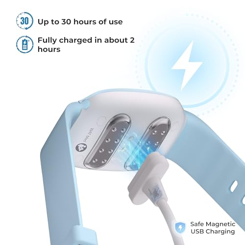 Fashion FDA Cleared Relieve Nausea Electrode Stimulator Morning Sickness Motion Travel Sickness Vomit Relief Rechargeable No Gel Drug Free Wrist Bands Without Side Effects (Blue)