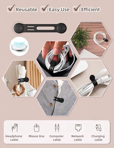 Magnetic Cable Ties 8 (S-size / Black)