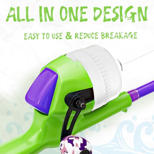 Kids Fishing Pole (Vital Green& Starry Purple)