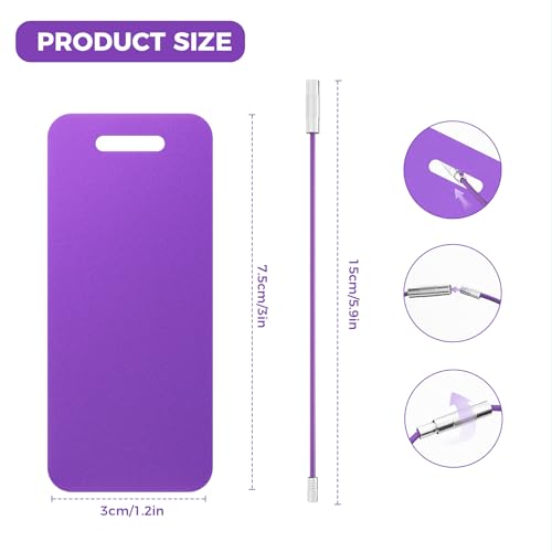 4PCS Personalized Luggage Tag (Purple / Small)