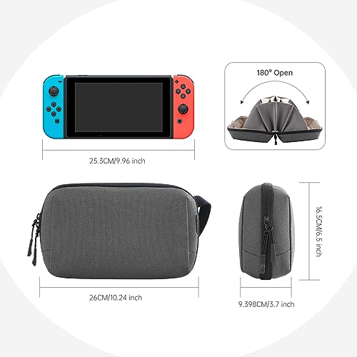Electronic Organizer Travel Case Bag for Cables (Grey+ / Plus)