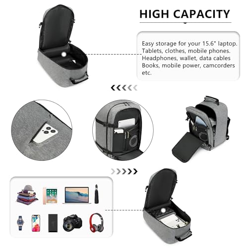 Travel Backpack Airline Approved Under Seat Personal Item Bag (Grey / Small)