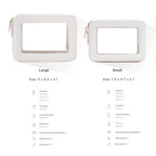 Clear Makeup Bag Organizer (Off-White / Large Glam)